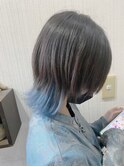 アイスブルー/ブリーチ3~4回/ダブルカラー/髪質改善/縮毛矯正