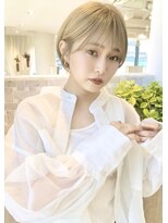 ミンクス 銀座店(MINX)&nbsp;ミルクティーブロンド×ナチュラルショート