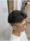 メンズ×毛流れパーマ