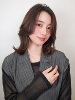 ラフィスヘアードープ 新宿店(La fith hair dope)&nbsp;【La fith】レイヤーボブ×カーテンバング×オリーブグレージュ