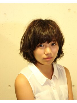 グラス ヘアー(glass.hair) ふんわりパーマ　ボブ