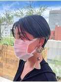 大人かわいいくびれミディラベンダーインナーカラー