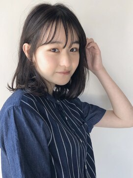 シスタ(SISTA) 【SiSTA】田中20代30代シースルーバング外ハネ切りっぱなしボブ