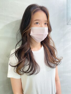 ミリー 梅田店(milly) フェイスフレーミングカラー×ベージュ