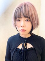 ラシク(racic)&nbsp;【racic】ペールピンク×インナーブラック×ウルフカット20代