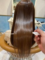 ロンドルーチェ 心斎橋(Lond luce)&nbsp;ダークアッシュ/ミディアムレイヤーカット［髪質改善/縮毛矯正］