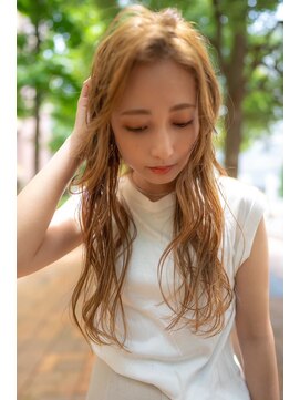 ケアリー 流山おおたかの森(Carelly) 大人かわいい前髪セシルカットココアブラウンフリンジウェーブ