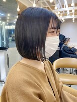 ロンドシエル 横浜(Lond ciel)&nbsp;前下がりボブ×フルバング【久保田夢美】横浜ショコラアッシュ