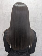 黒髪/グレージュ/ミルクティーベージュ/髪質改善【難波】