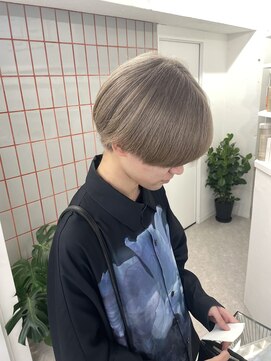 ペレ 渋谷(PELE) h_ デザインカラー/レイヤーカット/ウェットヘア/ベージュ