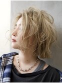 【GEEKS渋谷】ブロンドベージュ/レイヤーボブ/透明感/くびれボブ