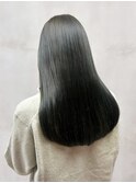 ロング美髪韓国ヘアミディアムおくれ毛_ba540061