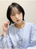 オリーブグレー/ボブ/顔周り/小顔/レイヤー/髪質改善/縮毛矯正