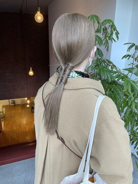 フェンヘアーアイス 中目黒(Fen.hair ici) ダブルカラーミルクティベージュデザインカラー