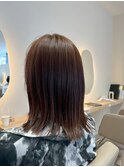 地毛風ストレート×シアーアッシュブラウン