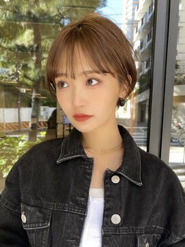 ギークス(GEEKS) 【GEEKS渋谷】マッシュショートボブ/ライトベージュ/夏ヘア/小顔