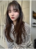 【MINX】顔まわり似合わせカット+暗めカラーロング_表参道