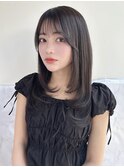 韓国レイヤー×グレージュ
