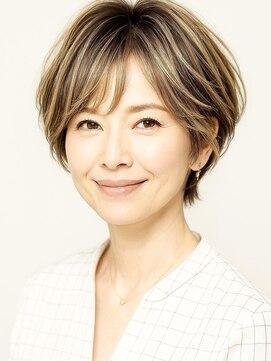 ノラキチジョウジ(NORA KICHIJOJI) 耳かけショートカットハイライトカラーショートウルフ白髪染め