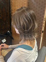 ヘアリゾート粋 ティガ 池袋店(tiga)&nbsp;ミディアムレイヤー/ウルフ/ミルクティーブラウン