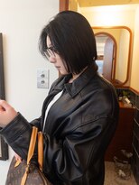 ベンジー オウン 代々木上原店(benji own)&nbsp;暗髪切りっぱなしボブ