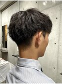 2WAYシャドウパーマ ビジネスヘア メンズ30代 ツーブロック