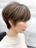 【40代50代60代】似合わせマッシュショートボブ／前髪あり