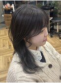 【アッシュ×顔まわりカット】暗めカラー/鎌取/林愛華