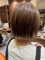 エミュー 大船店(emue)&nbsp;大船ワンカラーブリーチなしダブルカラーブラウンカラー髪質改善