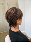 白髪ぼかし×抜け感ショート
