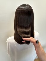 ロッカ(ROCCA) 艶ブラウン×酸性ストレート×美髪ミディアムボブ