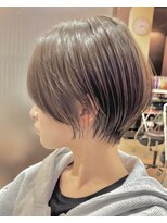 ハピネス クローバー 学園前店(Happiness CLOVER)&nbsp;ナチュラルショートショートボブ×髪質改善×白髪ぼかし7/21