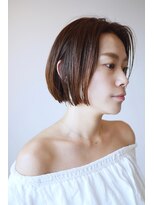 ナイン(9 nine)&nbsp;大人可愛い☆セピアベージュ小顔ナチュラルボブ☆