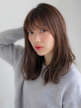 リリアン 表参道(relian) シースルーバング似合わせカットミディ☆relian☆