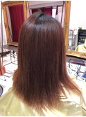 高難易度縮毛矯正＝手で乾かしただけです。本当です。
