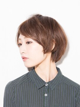 ラピッシュ Lapish桜田店 〈ラピッシュ桜田〉厚め斜めバング ボブルフショコラベージュ