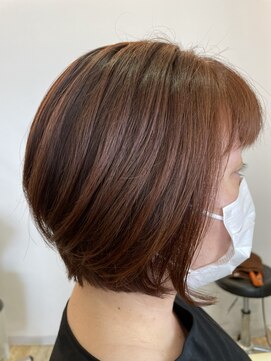 ヘアーズ ジール(hair's Zeal) 艶やかオレンジカラー