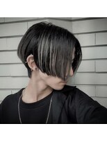 シン(syn) 前下がりセンターパート