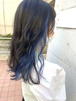 ヘアーデザイン アルエ(HAIR×design ARUE) 【ARUE】イヤリングカラー×ブルー