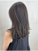 グレージュロング_チェリーブラウンフェミニンロング_ba392822