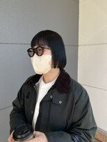 ヘアーアイストゥーレ(HAIR ICI TRE)&nbsp;ミニボブ　ぷつっと　オリーブカラー　担当者東川内遥