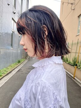 シーア(ciia) ボブウルフ/ピンクハイライト