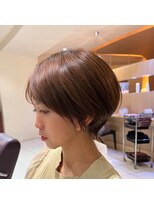 クラン 横浜(Clanc) くびれヘア ハイライトカラー アプリコットオレンジ 夏