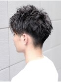 ベリーショート/カルマパーマ/アッシュブラック/ウルフ