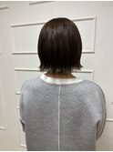ボブ×ベージュカラー