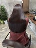 カット+クオライン縮毛矯正+トリートメント　￥15900