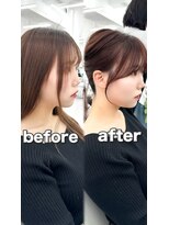 アマトウキョウ アユンチェ(AMA TOKYO×AYUNCHE) 前髪顔まわり韓国ヘアレイヤーカットサイドバンク2wayバンク韓国