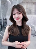 美髪韓国レイヤーイメチェン夏ハイライトカラーくびれヘア