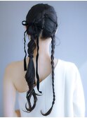結婚式お呼ばれヘアアレンジ/ヘアセット/ヨシンモリ/20代30代