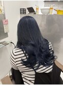 ブリーチなしダブルカラーブルーブラック